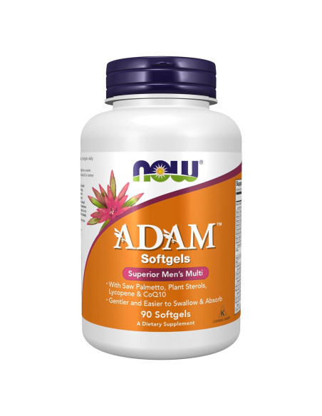 NOW ADAM Multivitamina para Hombres con Saw Palmetto 90 Softgels NOW ADAM Multivitamina para Hombres con Saw Palmetto 90 Softgels