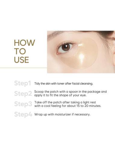 Parche de Hidrogel Dorado para Ojos Petitfee 60ea