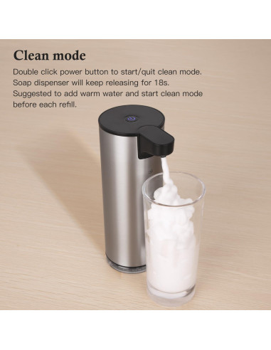 Dispensador de Jabón Automático LAOPAO Acero Inoxidable 0.56kg