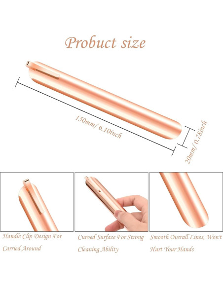 Limpiador de migas de acero inoxidable Xyseamf Oro Rosa Limpiador de migas de acero inoxidable Xyseamf Oro Rosa