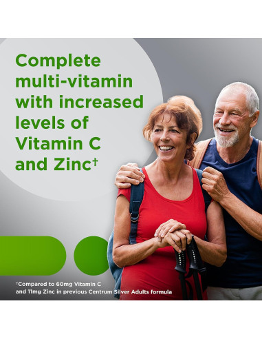 Centrum Silver Multivitamina 50+ Adultos 125 Tabletas Sin Gluten