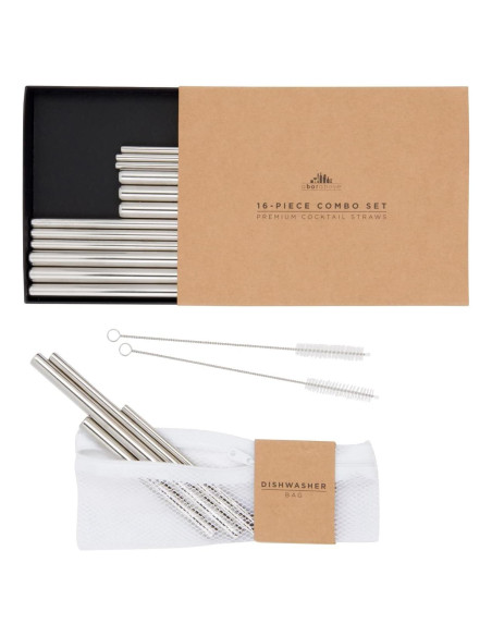 Set de 19 Pajitas Reutilizables Acero Inoxidable A Bar Above Set de 19 Pajitas Reutilizables Acero Inoxidable A Bar Above