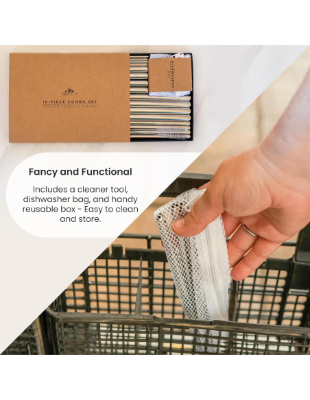 Set de 19 Pajitas Reutilizables Acero Inoxidable A Bar Above Set de 19 Pajitas Reutilizables Acero Inoxidable A Bar Above