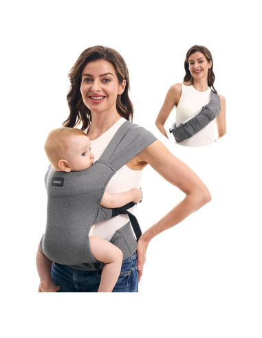 Portabebés Ergonómico Momcozy - Compacto y Plegable, 12-15.88 kg