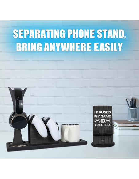 Organizador de Juegos Kaseny con Soporte para Auriculares y Controladores Organizador de Juegos Kaseny con Soporte para Auriculares y Controladores