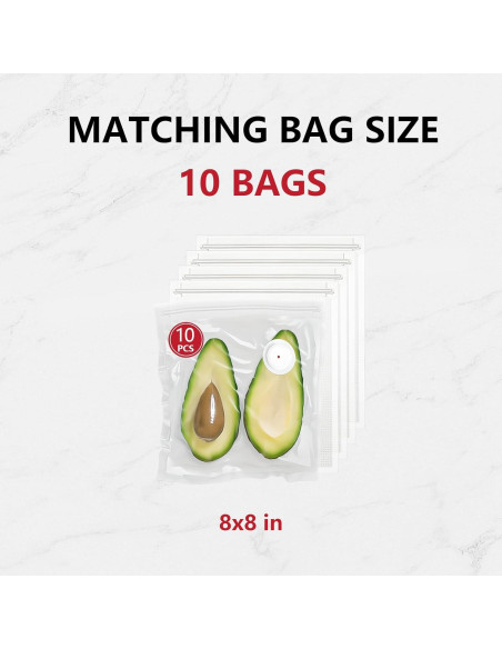 Sellador al vacío Vixino portátil + 3 contenedores + 10 bolsas Sellador al vacío Vixino portátil + 3 contenedores + 10 bolsas