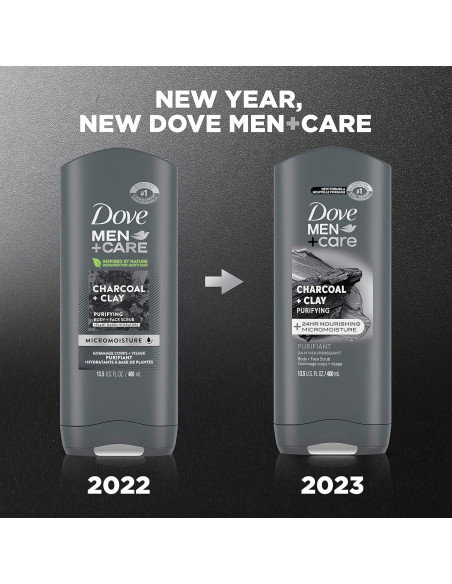 Gel de Ducha Dove Men+Care Carbón y Arcilla 382.7 g Gel de Ducha Dove Men+Care Carbón y Arcilla 382.7 g