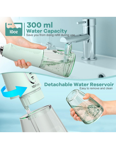 Irrigador Dental Portátil H2ofloss HF-6 Recargable 300ML Irrigador Dental Portátil H2ofloss HF-6 Recargable 300ML