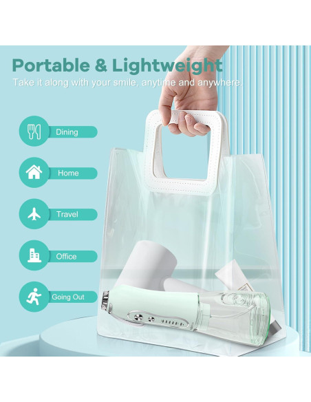 Irrigador Dental Portátil H2ofloss HF-6 Recargable 300ML Irrigador Dental Portátil H2ofloss HF-6 Recargable 300ML