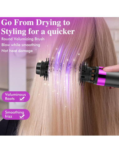 Cepillo Secador de Cabello 6 en 1 Soffiya con Iones Negativos