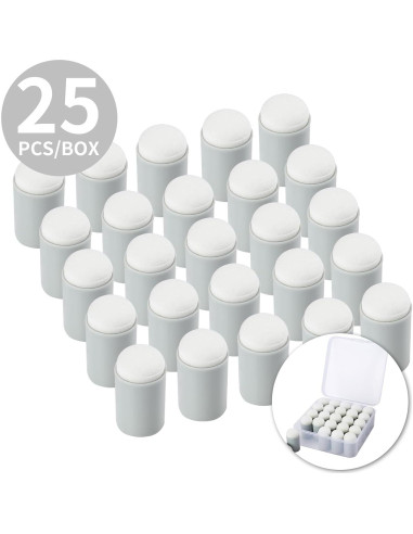 25 Aplicadores de Esponja HAUSTGO con Estuche - 32mm para Pintura