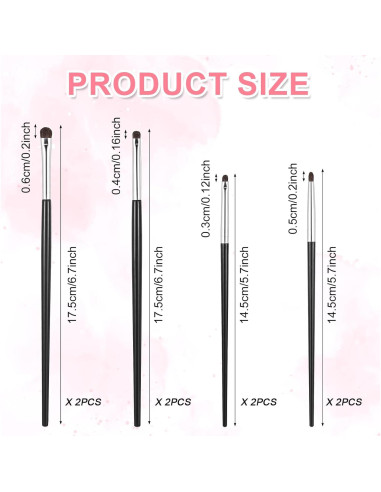 Juego de 8 Pinceles de Maquillaje para Ojos Yuanan