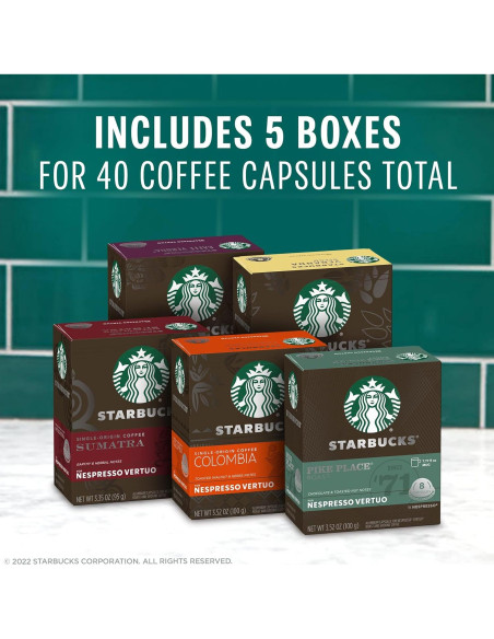 Cápsulas de Café Starbucks para Nespresso Vertuo - 40 Unidades Cápsulas de Café Starbucks para Nespresso Vertuo - 40 Unidades