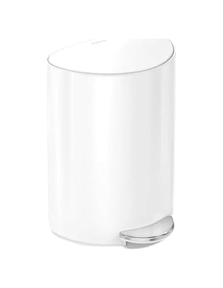Cubo de Basura 6L simplehuman Acero Blanco Semi-Circular Cubo de Basura 6L simplehuman Acero Blanco Semi-Circular