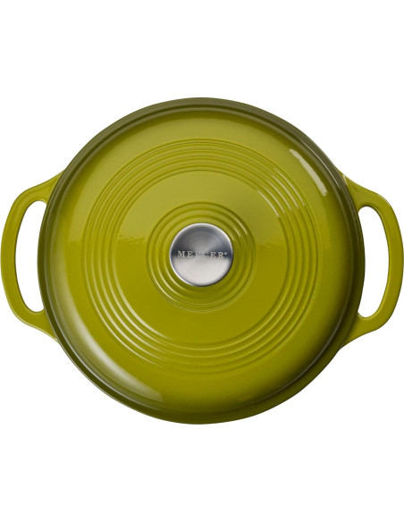 Olla de Hierro Fundido Enameleda Mercer Culinary 6qt Aguacate Olla de Hierro Fundido Enameleda Mercer Culinary 6qt Aguacate