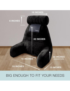 Almohada de Lectura Ergonómica Malu Extra Grande con Soporte 2