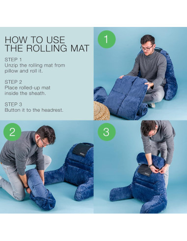 Almohada de Lectura Ergonómica Malu Extra Grande con Soporte