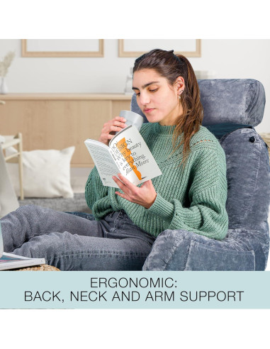 Almohada de Lectura Ergonómica Malu Extra Grande con Soporte