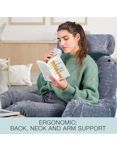 Almohada de Lectura Ergonómica Malu Extra Grande con Soporte Almohada de Lectura Ergonómica Malu Extra Grande con Soporte