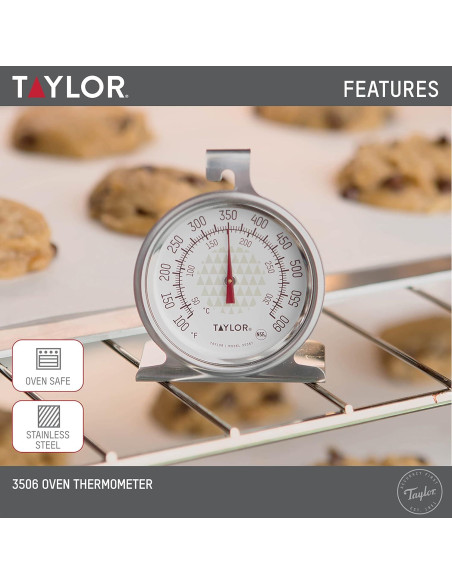 Termómetro de horno analógico Taylor 3506 2.5" acero inoxidable Termómetro de horno analógico Taylor 3506 2.5" acero inoxidable