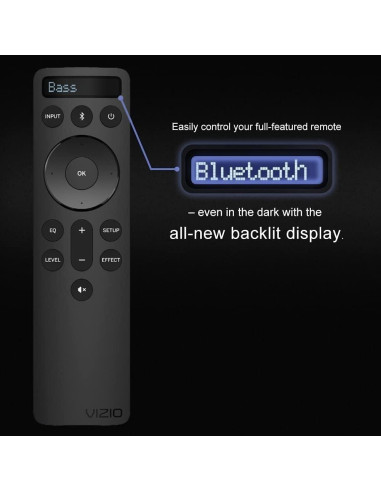 Control Remoto Bluetooth Vizio 2.1 5.1 con Retroiluminación