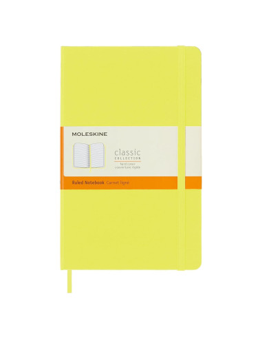 Cuaderno Moleskine Clásico Tapa Dura Grande Rayado Amarillo 240 Páginas