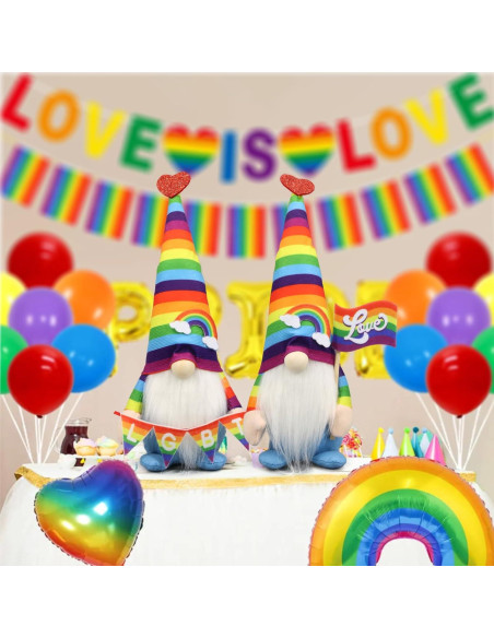 Gnomos de Peluche del Orgullo Gay 2PCS - Decoración Arcoíris Gnomos de Peluche del Orgullo Gay 2PCS - Decoración Arcoíris