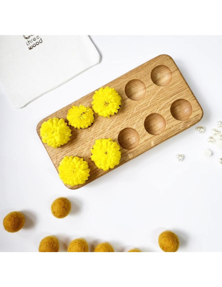 Tablero Montessori de Matemáticas de Madera con 10 Cuadrados y Bolas Tablero Montessori de Matemáticas de Madera con 10 Cuadrados y Bolas