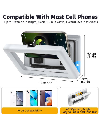 Soporte para Teléfono de Ducha Impermeable Geyrut 360 Ajustable