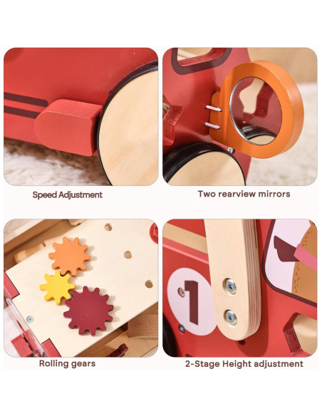 Andador de Madera OESSUF 2 en 1 con 40 Juguetes para Bebés Andador de Madera OESSUF 2 en 1 con 40 Juguetes para Bebés