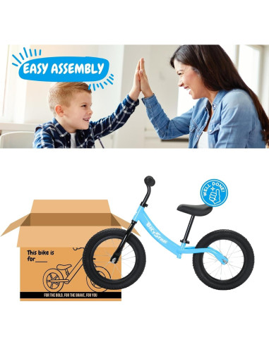 Bicicleta de Equilibrio Bicystar 14" Azul para Niños 3-6 Años