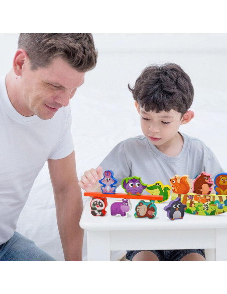 Juguetes de Madera Vileafy Montessori 10 Animales para Niños 3+ Juguetes de Madera Vileafy Montessori 10 Animales para Niños 3+