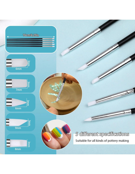 Kit de Herramientas de Esculpido de Silicona Zlulary 15 Piezas Kit de Herramientas de Esculpido de Silicona Zlulary 15 Piezas