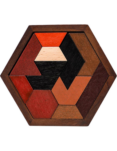 Rompecabezas Hexagonal de Madera AHYUAN para Niños 3+