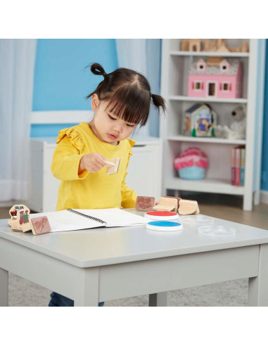 Juego de Sellos de Madera Melissa & Doug Vehículos 8 Piezas