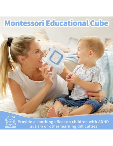 Cubo Ocupado Montessori Azul para Niños 1-3 Años - Juguete Educativo Cubo Ocupado Montessori Azul para Niños 1-3 Años - Juguete Educativo