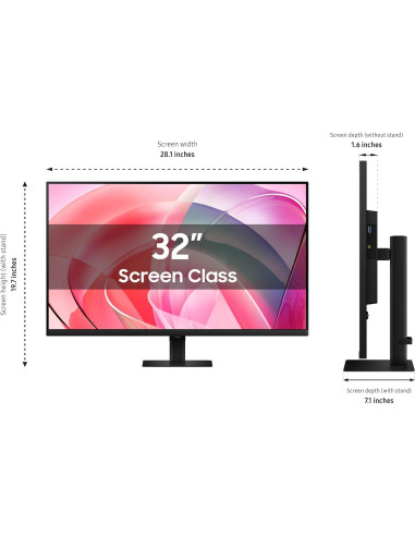 Monitor Samsung ViewFinity S7 32" UHD 4K HDR10 con Altavoces