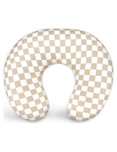 Funda de Almohada de Lactancia DILIMI Cuadrícula Marrón Claro
