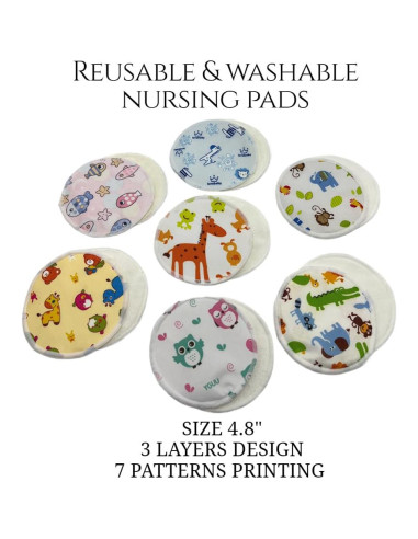 Almohadillas de Lactancia Reutilizables BEECO 14 Piezas Suaves