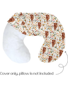 Funda de Almohada de Lactancia HawSkgFub Floral Vaca 55.88x45.72cm 2