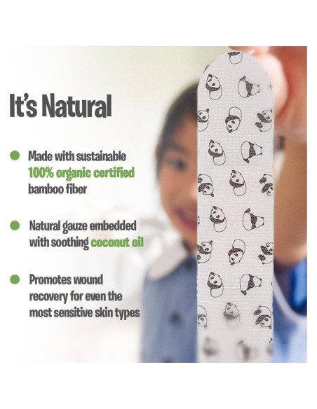 PATCH Tiras Adhesivas de Bambú 100 Piezas Aceite de Coco PATCH Tiras Adhesivas de Bambú 100 Piezas Aceite de Coco