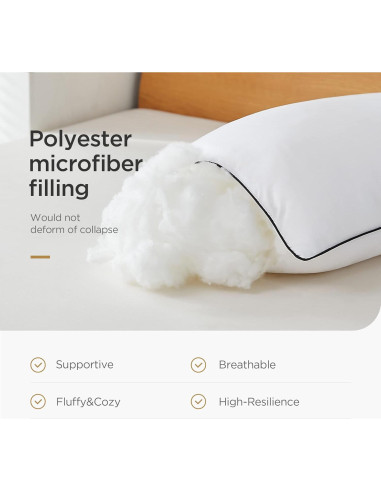 Almohadas Enfriadoras Acanva Rey 4 Piezas Microfibra Transpirable