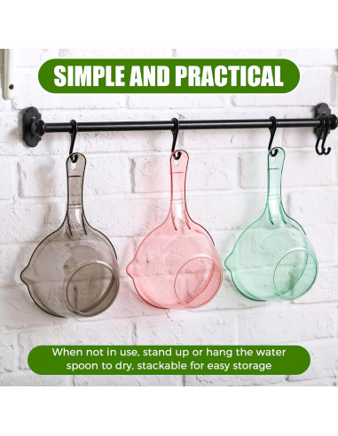 Juego de 6 cucharas de plástico Reallnaive para cocina y baño