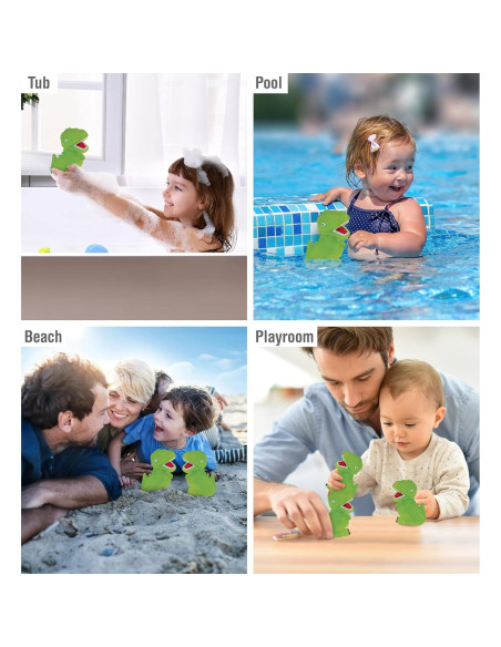 Juguete de Baño T-Rex Verde DolliBu - Flotante para Niños Juguete de Baño T-Rex Verde DolliBu - Flotante para Niños