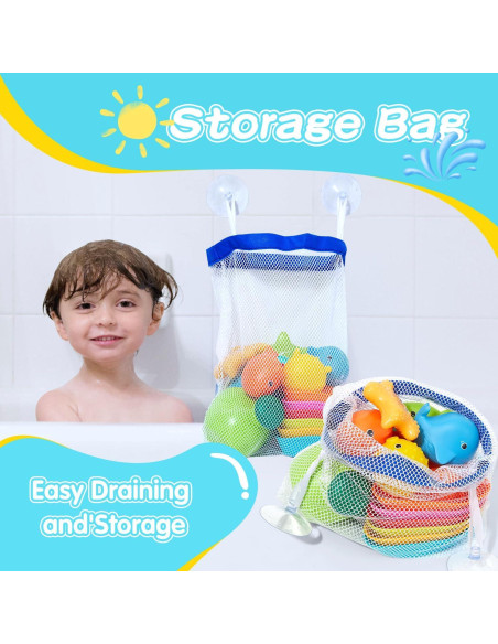 Juguetes de Baño para Bebés Amchsuri 16PCS con Regadera Juguetes de Baño para Bebés Amchsuri 16PCS con Regadera
