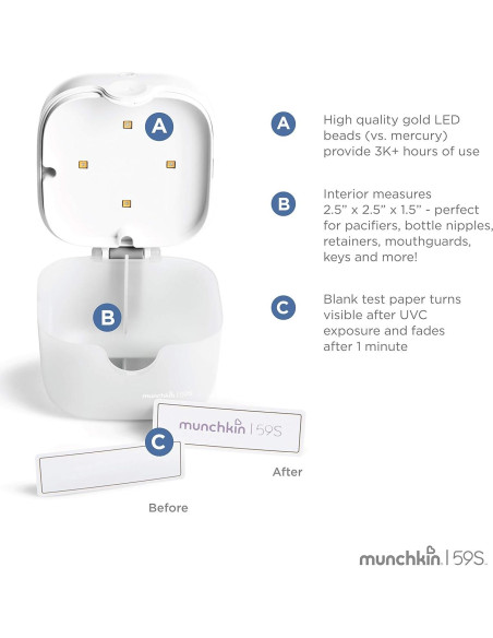 Esterilizador UV Portátil Munchkin Mini Plus Batería Recargable Esterilizador UV Portátil Munchkin Mini Plus Batería Recargable