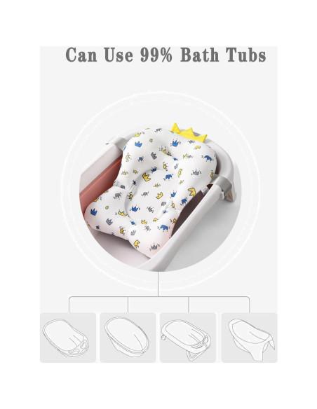Almohadilla de baño para bebés ToBsoft, antideslizante, 0-12 meses Almohadilla de baño para bebés ToBsoft, antideslizante, 0-12 meses