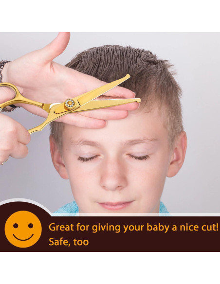 Tijeras de Corte de Cabello para Niños Dragon Creek 6" Doradas Tijeras de Corte de Cabello para Niños Dragon Creek 6" Doradas