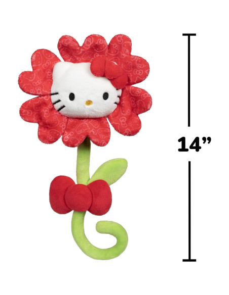 Flor Roja de Peluche Hello Kitty 45.7 cm con Tallo Flexible Flor Roja de Peluche Hello Kitty 45.7 cm con Tallo Flexible