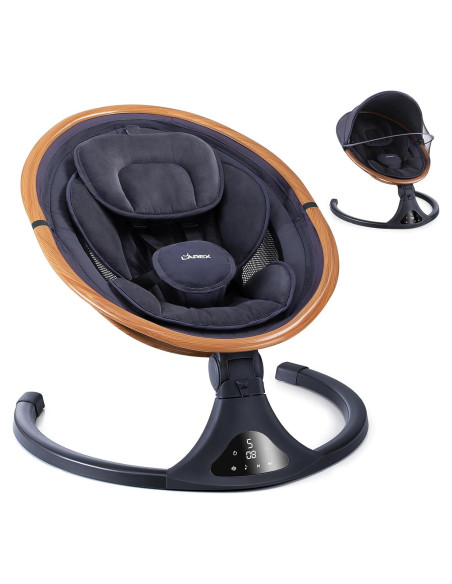 Columpio Eléctrico LAREX para Bebés 0-6 Meses 5 Velocidades Columpio Eléctrico LAREX para Bebés 0-6 Meses 5 Velocidades